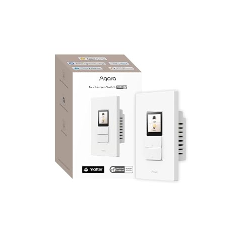 Aqara Touchscreen Switch S100 US, Matter Hub Required, 8 Wireless Buttons