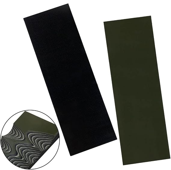 Cool Hand 2 Pcs G10 Knife Handle Scales for DIY Blanks, Green/Black