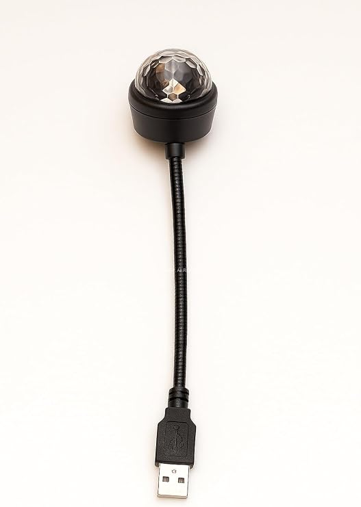 Busstier Araç İçi LED Işık USB Disko Topu Çok Renkli 9 Modlu Tavan ve Ayak Altı Aydınlatma Ses Kontrollü Mini Projektör Parti Atmosfer Lambası