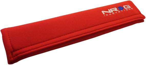 NRG Innovations SBP-35RD Red Seat Belt Pad (3.5" (wide) x 17.3" Long)