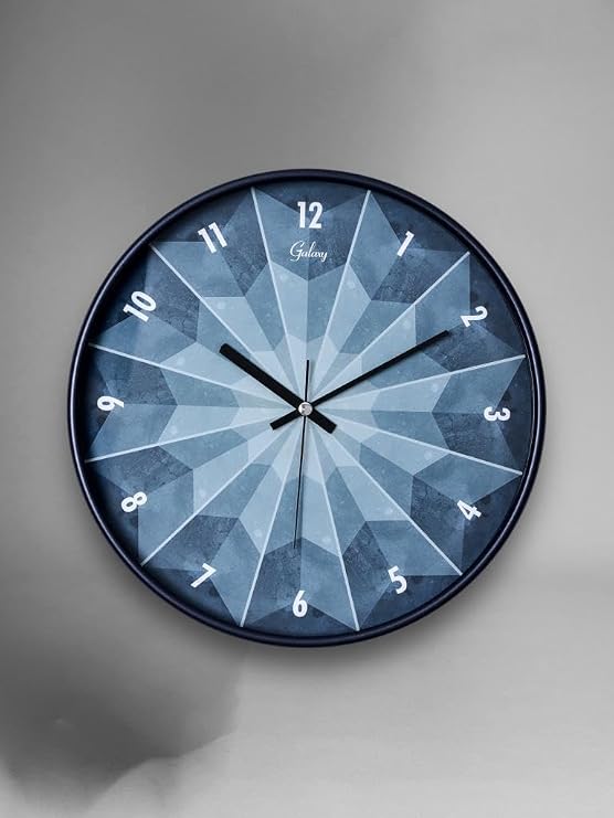 Galaxy D-218-F-1 Modern Dial 30CM Silent Flowing Wall Clock Blue
