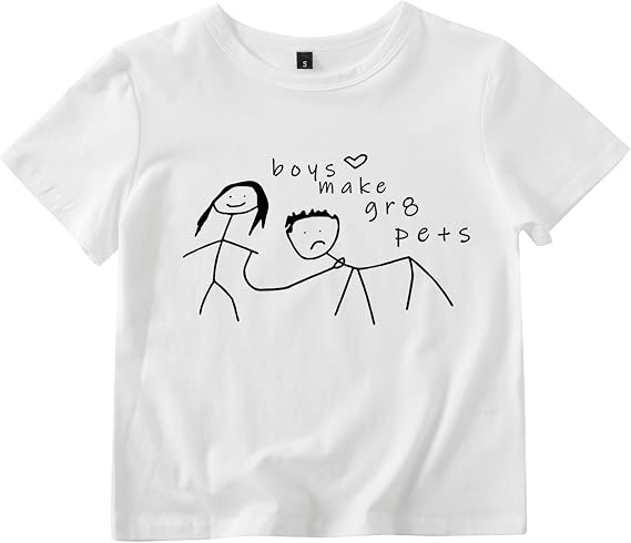 Tuislay Womens Y2k Baby Tee Kawaii Graphic Crop Top Funny Cute Clothes Slim Fit Casual Summer T Shirt for Teen Girls