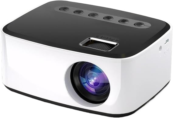 Smart Projector 1080 HD Video Portable Home Cinema Mobile Phone Projector Video Projectors Mini Home Theater, black