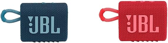 JBL Go 3 Portable Bluetooth Speakers (JBLGO3BLUAM and JBLGO3REDAM)