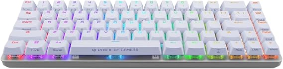 ASUS ROG Falchion Ace Compact White Gaming Keyboard NXRD Mechanical Switch RGB LED USB 2.0 TypeC to TypeA Programmable Key White