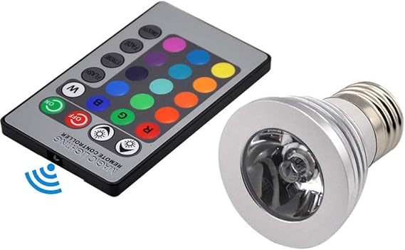 Pro Magic 16-Colour Remote Controlled LED Light Bulb | E27 Base | 4 Modes: Flashing, Strobe, Fading & Smooth Lighting + Static & Brightness Control