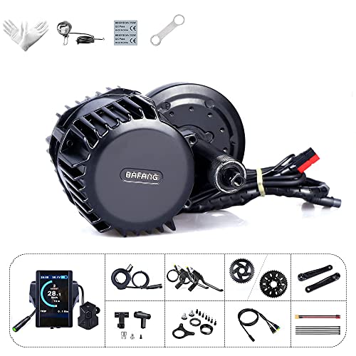 BAFANG BBS HD 1000W Lastest 48V52V 1000W Ebike Electric Bicycle Motor Mid Drive Electric Bike Conversion Kit with 48V 52V 13Ah - 20Ah Downtube and 4852V 17.5Ah Rear Rack Battery Optional