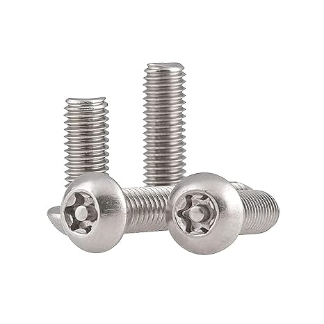 M10 Torx Socket Button Machine Screws Bolts, Stainless Steel Pan Head Screws With Core, M10×25mm,3 pcs