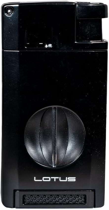 Lotus Excalibur Double Torch Lighter with Cutter (Black)