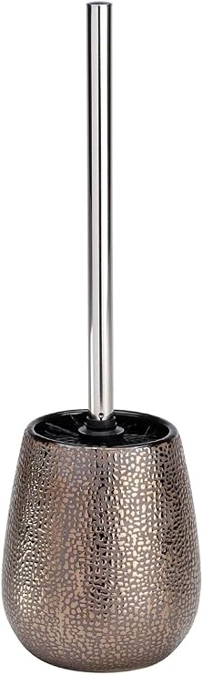 WENKO "Marrakesh Ceramic Toilet Brush and Holder, Brown