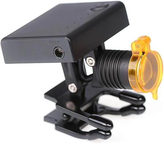 EustomA Headlight 3W LED Light with Optical Filter for Binocular Loupes Glasses/Lab DY-010