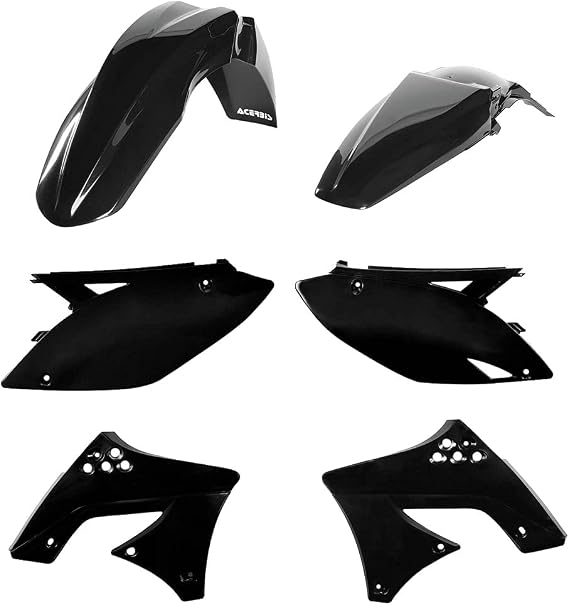 Acerbis Replica Plastic Kit Black for Kawasaki KX250F 2009-2012