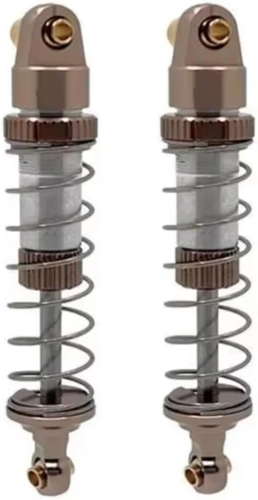 Compatible With MJX For Hyper Go H12Y 1/12 RC Car Upgrade Modification Parts Accessories Metal Oil Shock Absorber Damper 2pcs RC Repair Parts(Grey)