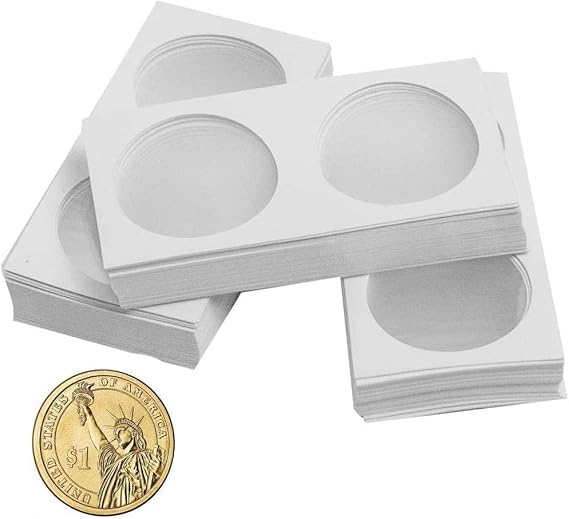 Uncle Paul Coin Flips for Large Dollar,Sterling - 90 Pcs 40.0mm / 1.6 inch Cardboard Holder for Large Dollars, 5 UK Pound, 1 CA Dollar CS31400