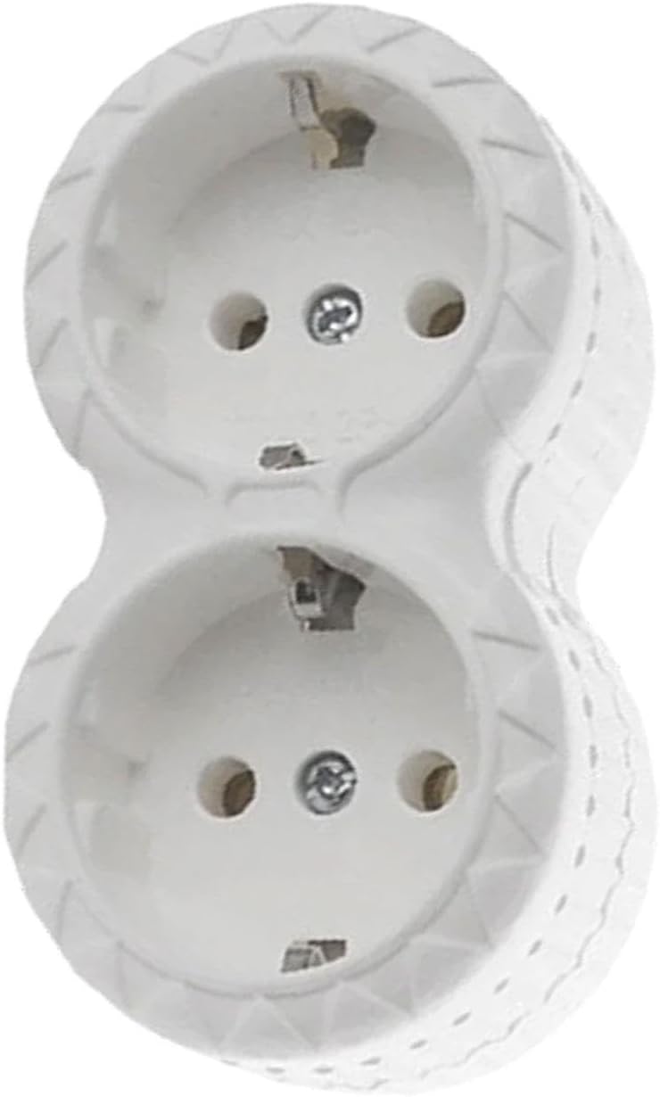 Glaswen 2-Piece Ground Multi-Group Socket Duplication Dual Plug Pyrize