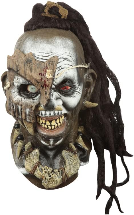 Ghoulish Productions Voodoo Houngan Mask Voodoo Costume For Men Witch Doctor Line