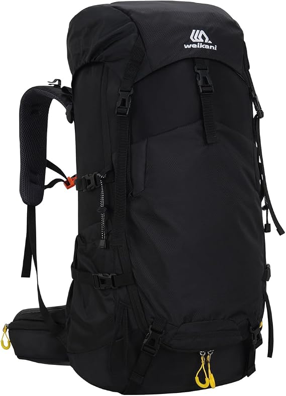 60L Hiking Backpack Waterproof Rucksack Large Camping Bag with Rain Cover for Men Women Lightweight Back Pack for Trekking Walking Cycling Climbing Travelling Outdoor Sports