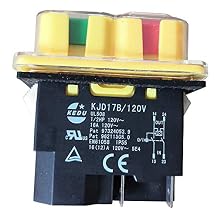 KEDU Electromagnetic Pushbutton Switches Waterproof Industrial Push Button Switch KJD17B/120V 4Pin 120V 16A 1/2HP