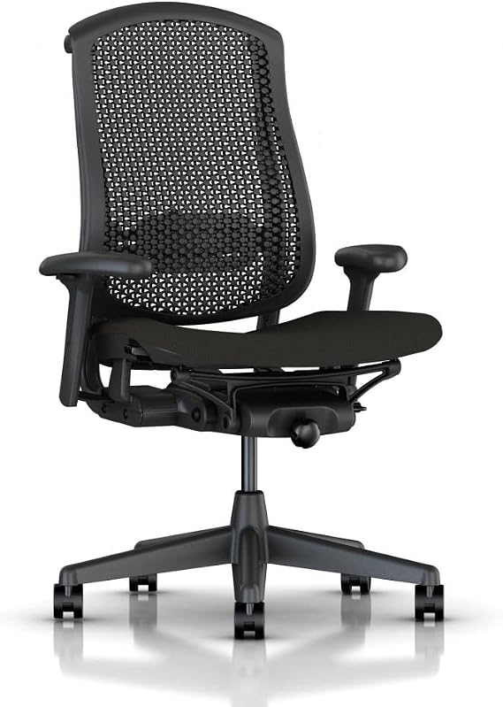 Herman Miller Celle Chair - Adjustable Lumbar Support, Seat Height, Depth, Adaptive Armrest, Tilt Tension - Repackaged Ergonomic Office Chair, Comfortable Desk Seating