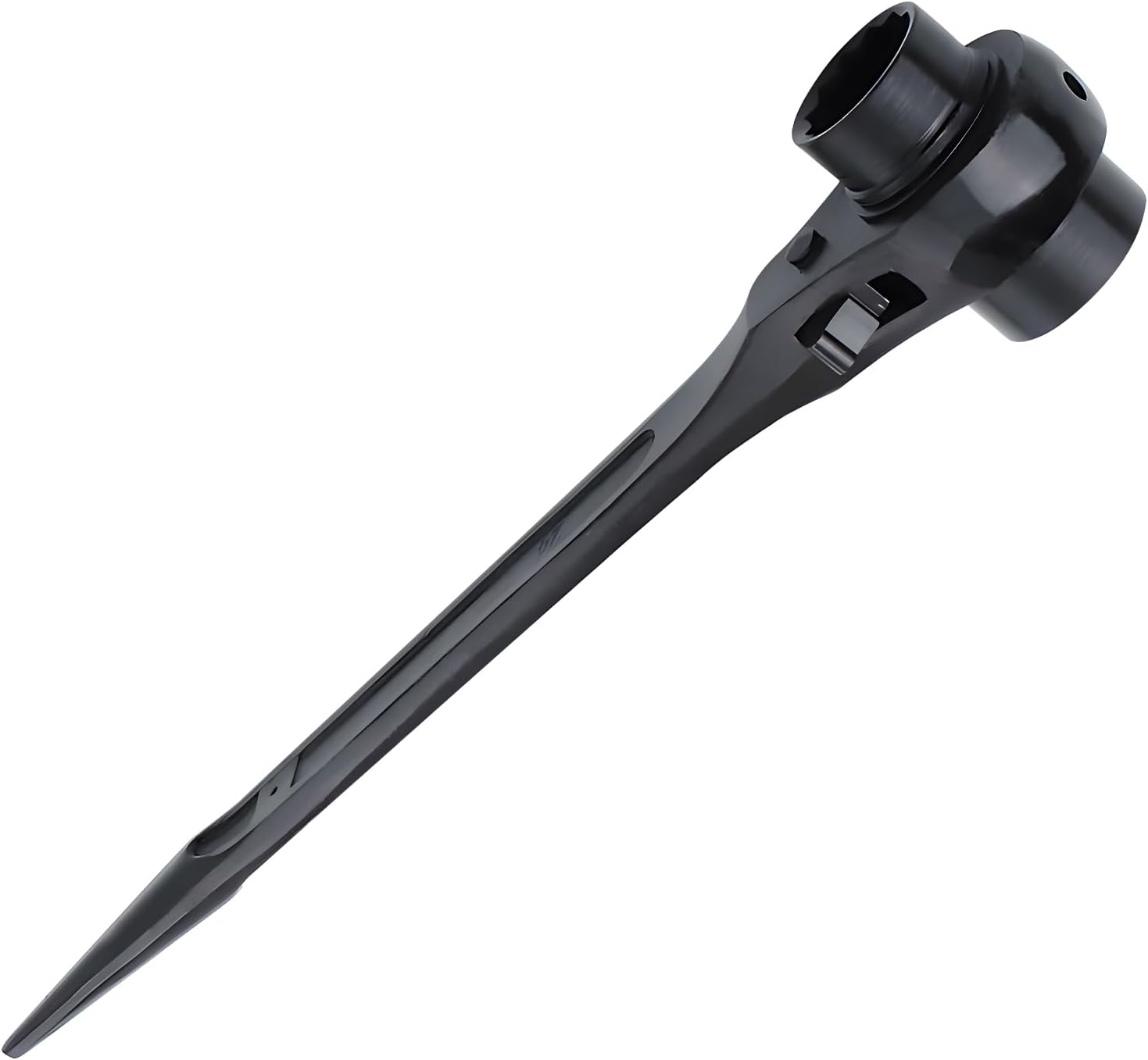 Elecbee Scaffold Podger Ratchet Spanner Ratchet Wrench Double Ratchet Multifunctional Socket Wrench Site Ratcheting Tools Long Handle Bar Hammer for Construction Works 24-30mm