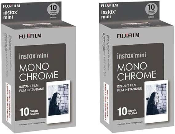 Fujifilm Instax Mini Monokrom Film - 20 Pozlama