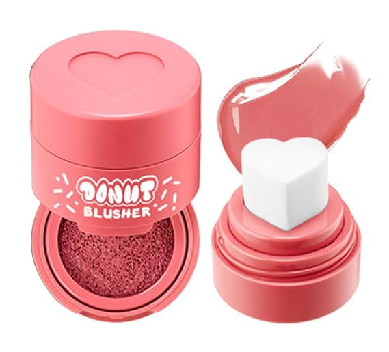 Liquid Blush with Heart Shaped Applicator, Natural Long Lasting, Light and Airy Makeup for Women, Pink