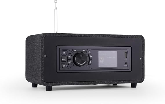 BEA103-028 FM/DAB+ Radio/Bluetooth/USB/AUX IN wooden color radio with remote control & double alarm mode