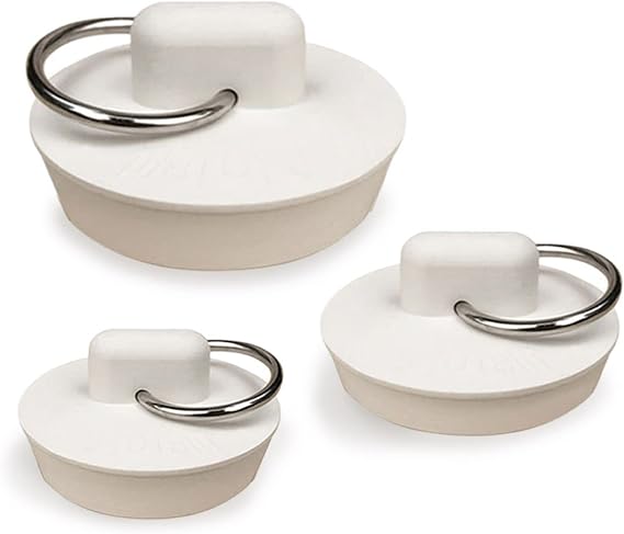 Rubber Tub Drain Stopper Bath Sink Plumb Fits Drain Set 3