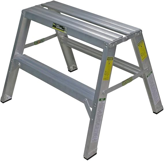 Warner Tool 10225 EZ-Stride Step-Up Bench 24", Modern, Made of Aluminum, Multicolor