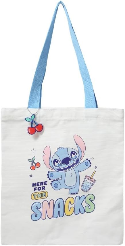 MINISO Disney Stitch Food Party Series Tote Bag Reusable Casual Bag for Women Girls Girly Work Shopping