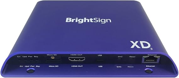 BrightSign XD1033 | 4K Advanced HTML5 Expanded I/O Player