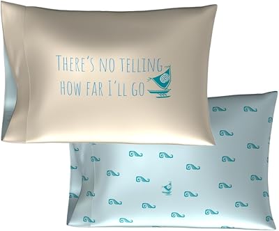 Disney Princess Moana Beauty Silky Satin Standard 2 Pack Pillowcase Cover Set 20x30 for Hair and Skin, Officially Licensed Product by Franco Collectibles
