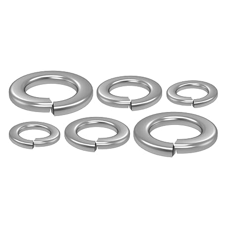 QISHENG 100 PCS #8-32 Stainless Steel SAE Spring Lock Washers,Stainless Steel 18-8 A2(304) washers,Home Washer