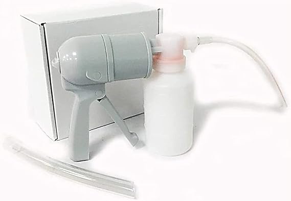 Handheld Portable Manual Suction Pump, Hand Help Mucus Suction Pump, Portable Phlegm Mucus Secretion Machine for Elderly Sputum Help Device Household Therapy Kit for Elderly and Children