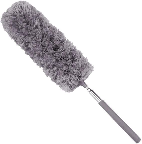 Dusters for Cleaning, Telescopic Extend Microfiber Duster Dusting Brush for Desk Ceiling Fan, Cobwebs, Furniture, Cars Grey One Size