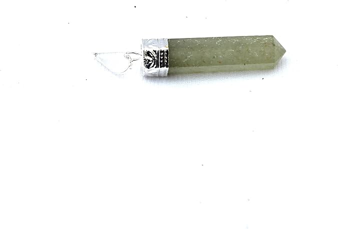Jet Fantastic Green Aventurine Point Pendant Gemstone Healing Set Reiki Grounding