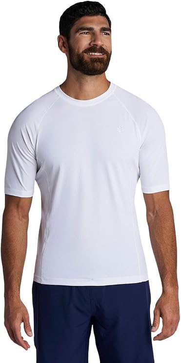 Men's Short Sleeve Swim Shirt - UPF 50+ Sun Protection - Hightide