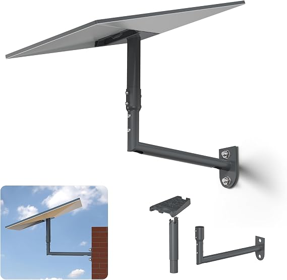 QUIDDITY Starlink Gen 3 Mounting Kit – 360° Adjustable Wall & Roof Bracket with Pipe Adapter, Starlink Wall Mount Compatible with Starlink Standard 4/4X/Gen 3/Gen 2 Dishes