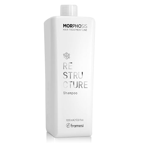 Framesi Morphosis Restructure Shampoo - Rebuilding Shampoo for Damaged Hair - Sulfate Free Shampoo - Helps Repair and Revive to Support Smoother, Softer Hair - Weightless and Color Safe (33.8 Fl Oz)