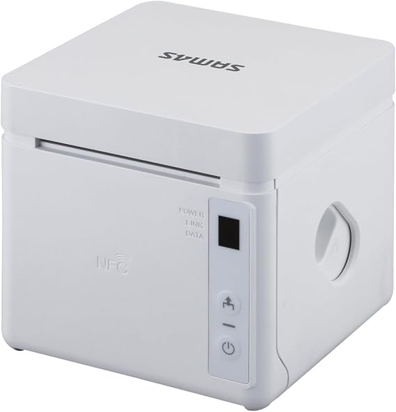 HK SYSTEMS SAM4s Gcube-102D 80mm Direct Thermal Receipt Printer, Compact Design, 250mm/sec, USB Serial Ethernet Interface, Supports Windows, Android, and iOS, White