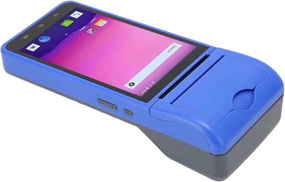 Handheld POS Machine, 1280 X 720 HD Screen Thermal Printing Auto Focusing Receipt Printer Portable Smart Mobile POS Terminal Payment Kit Ordering Machine(US)