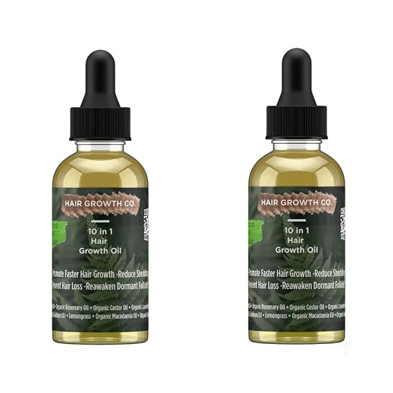 10 in 1 Hair Growth Oil (2 Oz) | Formulated With African Chebe Powder For Extreme Hair Growth, 2 Fl Oz (Pack of 1)
