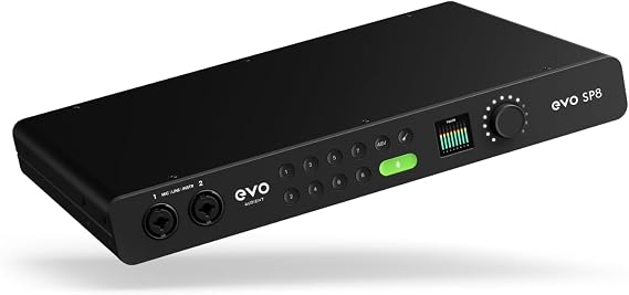 Audient EVO SP8 8-Channel Mic Pre Expansion with 8 ADAT Inputs/8 ADAT Outputs, for the Musician, Producer, or Engineer Includes 8 EVO Microphone Preamps with Smartgain
