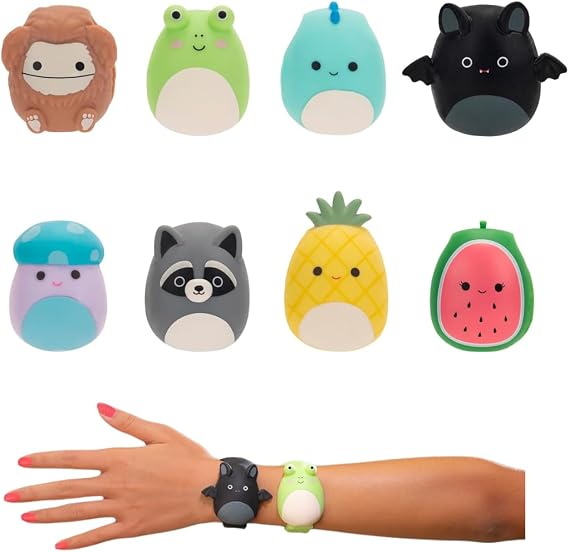 Squishmallows FigBands Çoklu Paket - 8 FigBands - Seri 1-2'si 1 arada Figür ve Bant - Yaş 4+