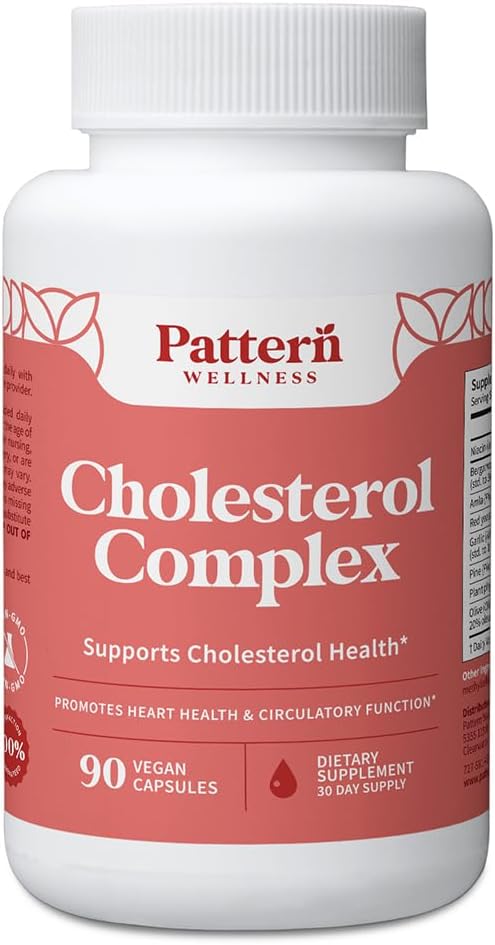 Pattern Wellness Cholesterol Complex Supplement 90 Vegan Capsules