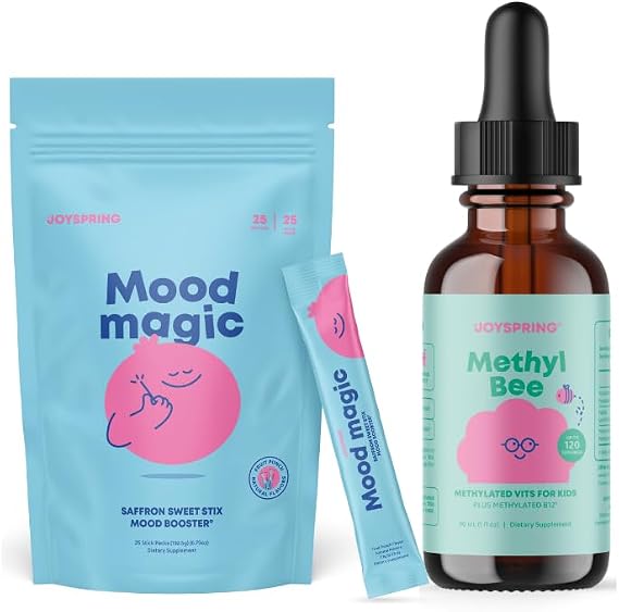 JoySpring Pixie Sticks with Saffron and Methylfolate for Kids