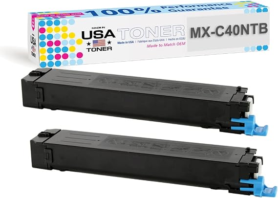 MADE IN USA TONER Compatible Replacement for Sharp MXC40NT, MX-C311, MX-C312, MX-C400P, MX-C401, MX-C402SC (Black)