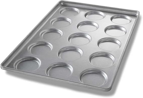 Chicago Metallic 41002 15-Cavity Hamburger/Muffin Top/Cookie Pan