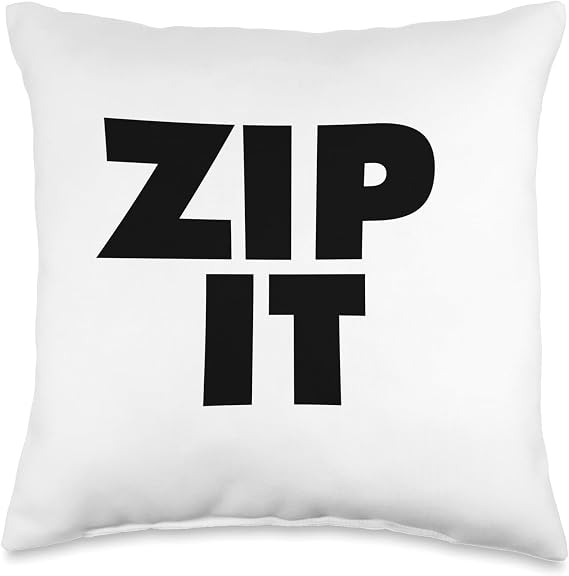 ZIP IT Throw Pillow