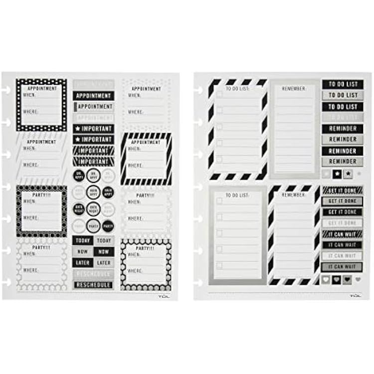 TUL Discbound Organization Stickers, Assorted Designs